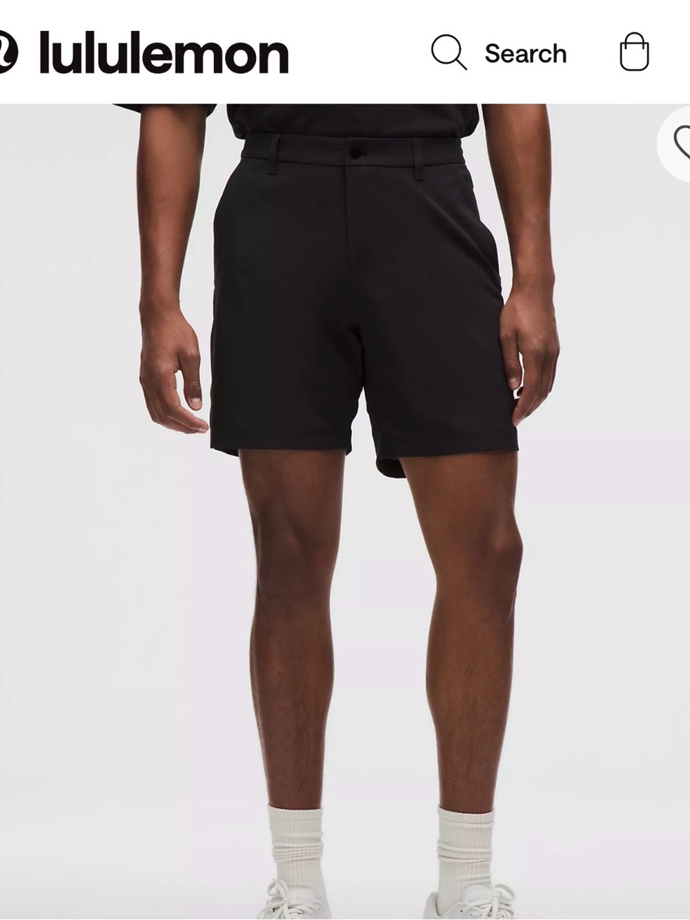 lululemon athletica Black Men's Athletic Flat-Front Shorts